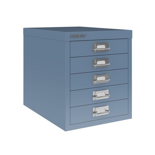 Bisley 12 Series Multidrawer Storage Unit 5 Drawer Blue