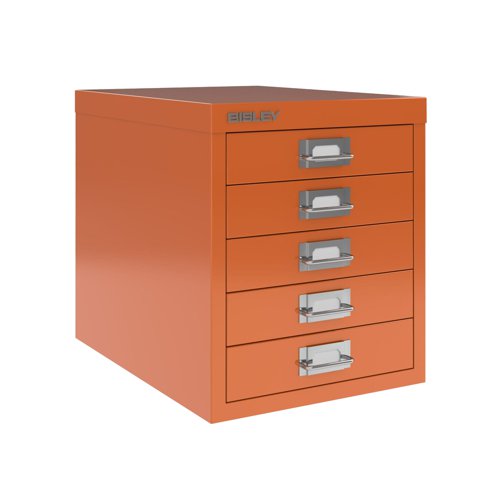 Bisley 12 Series Multidrawer Storage Unit 5 Drawer Orange