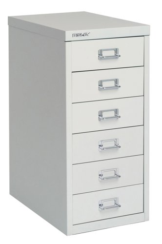 Bisley 6 Drawer Home 29 Series Steel Multi-Drawer Goose Grey