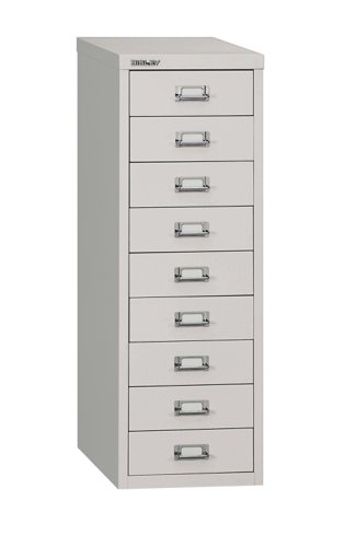 Bisley 9 Drawer Home 39 Series Steel Multi-Drawer Goose Grey