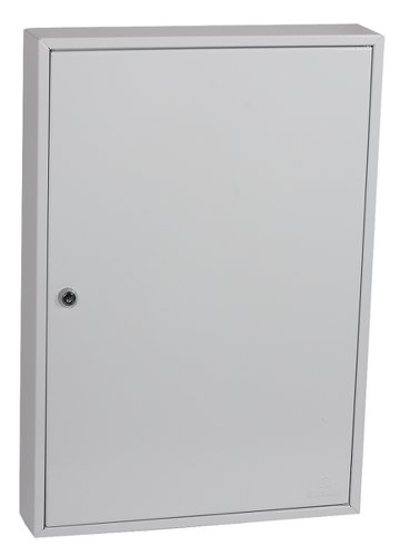 KC Series Steel Key Cabinet Safe with 42 Hooks and Key Lock 100 Litres Capacity Light Grey