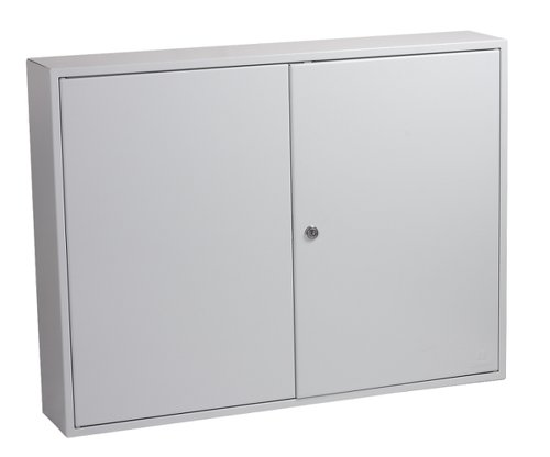 KC Series Steel Key Cabinet Safe with 42 Hooks and Key Lock 400 Litres Capacity Light Grey