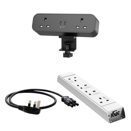 Malmo On Desk Power Bundle Black
