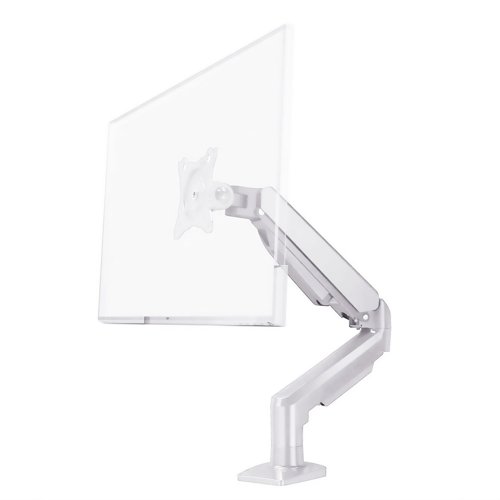 Merge Single Gas Spring Monitor Arm White