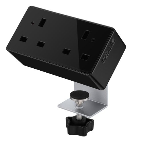 Desktop Power Module 2 Outlets No USB Black/Black