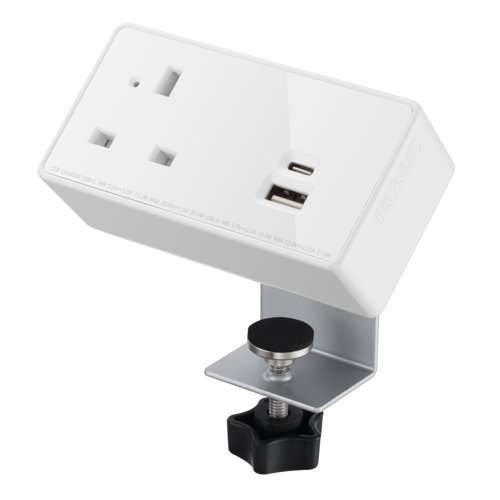 Desktop Power Module 1 Outlet 30W USB-C and 27W USB-A White/White