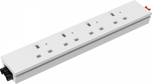 4 Socket Power Module with Individual Resets And GST18 Input/Output White