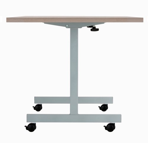 One Eighty Rectangular Tilting Table (FSC) 1200 X 800 Grey Oak/Silver