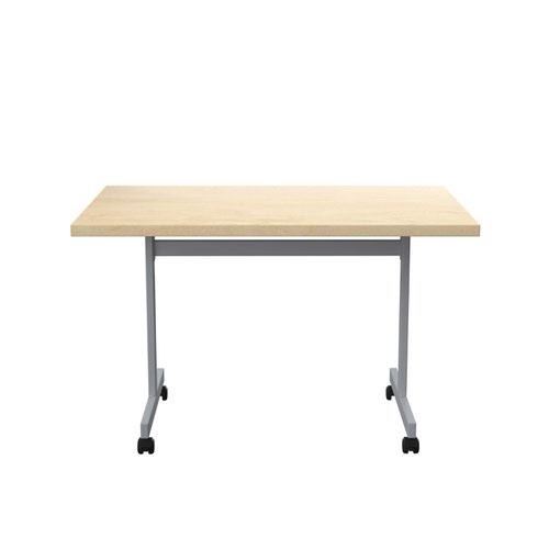 One Eighty Tilting Table 1200 X 800 Silver Legs Maple Rectangular Top