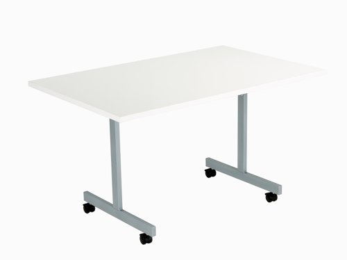 One Eighty Rectangular Tilting Table : 1200 X 800 : White/Silver