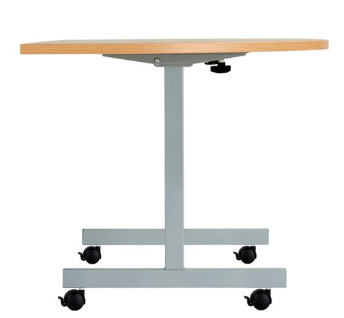 One Eighty D-End Tilting Table (FSC) 1400 X 700 Beech/Silver