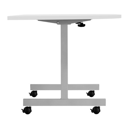 One Eighty D-End Tilting Table (FSC) 1400 X 700 White/Silver