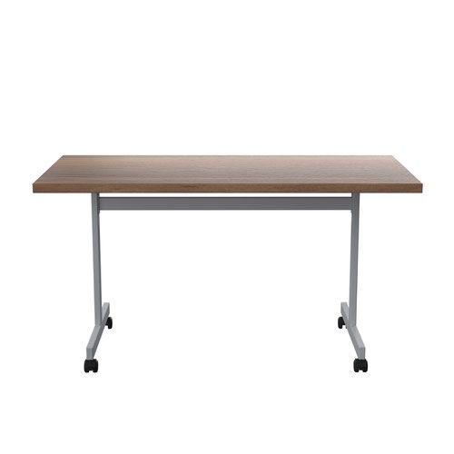 One Eighty Rectangular Tilting Table (FSC) 1400 X 700 Dark Walnut/Silver