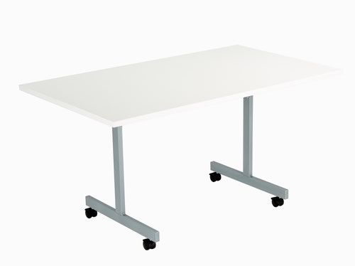 One Eighty Tilting Table 1400 X 700 Silver Legs White Rectangular Top