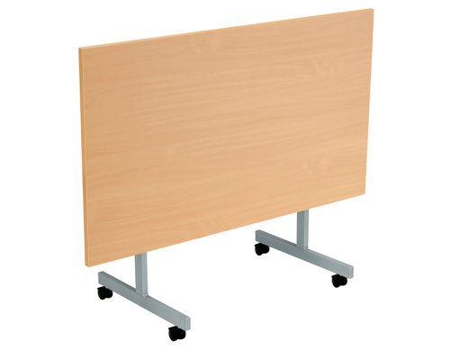 One Eighty Rectangular Tilting Table (FSC) 1400 X 800 Beech/Silver