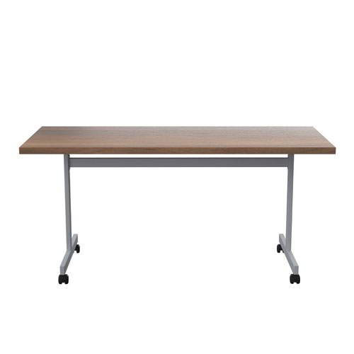 One Eighty Tilting Table 1600 X 700 Silver Legs Dark Walnut Rectangular Top