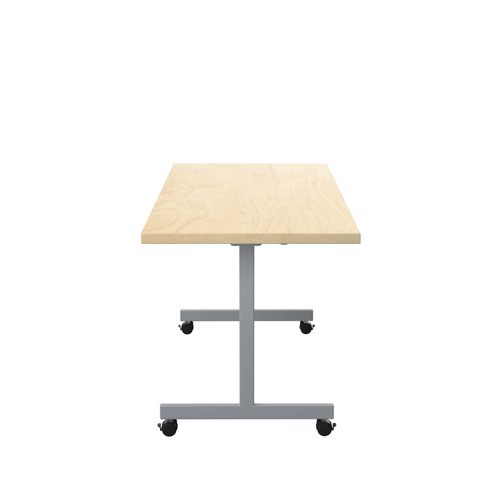 One Eighty Tilting Table 1600 X 700 Silver Legs Maple Rectangular Top