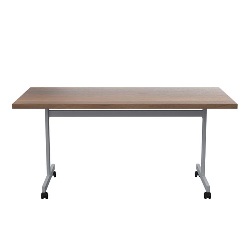 One Eighty Tilting Table 1600 X 800 Silver Legs Dark Walnut Rectangular Top