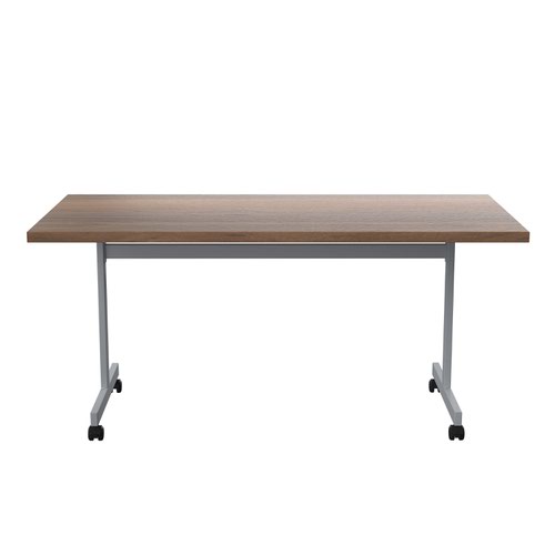 One Eighty Tilting Table 1600 X 800 Silver Legs Dark Walnut Rectangular Top