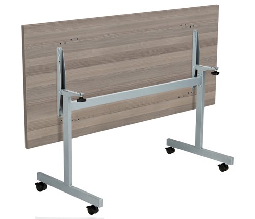 One Eighty Rectangular Tilting Table 1600 X 800 Grey Oak/Silver