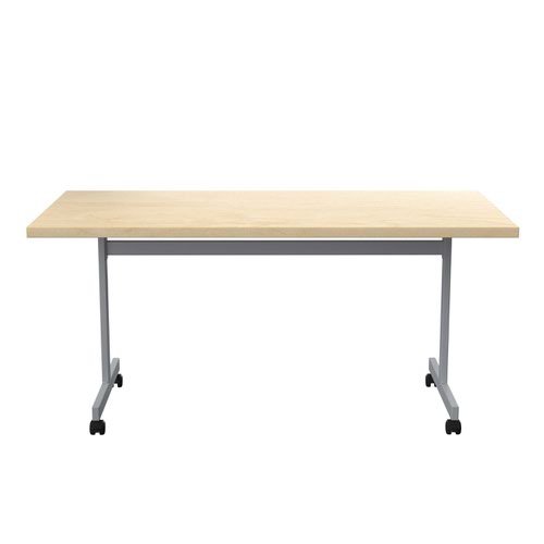 One Eighty Tilting Table 1600 X 800 Silver Legs Maple Rectangular Top