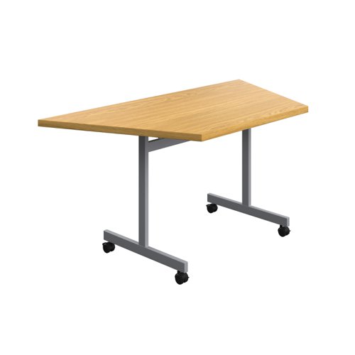 One Eighty Trapezoidal Tilting Table 1600 X 800 Nova Oak/Silver