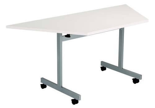 One Eighty Trapezoidal Tilting Table 1600 X 800 White/Silver