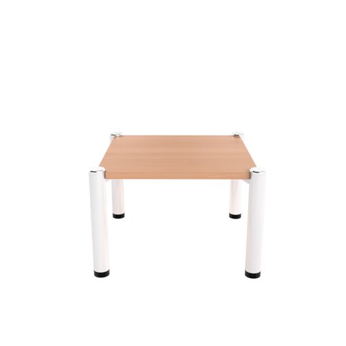 Reception Square Coffee Table Beech/Silver TC Group