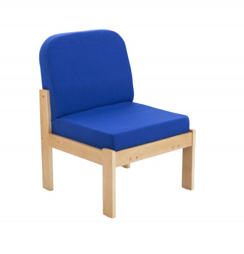 FF First Wooden Reception Side Chair Blue OF0309RB