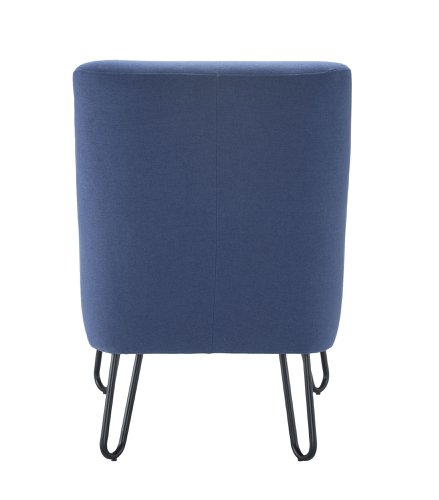 The Pearl Reception Chair is the perfect soft seating arm chair for any office space. Available in grey, navy, and mustard, this chair is sure to complement any decor. The black industrial steel style frame adds a touch of modernity to the design. The deep seat and back provide contemporary but comfortable seating, making it perfect for a waiting area or chill zone within an office space. The Pearl Reception Chair is not only stylish but also functional, providing a comfortable place for guests to sit and relax. Upgrade your office space with the Pearl Reception Chair today!