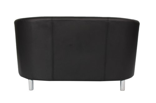 Tub Sofa with Metal Feet Black PU
