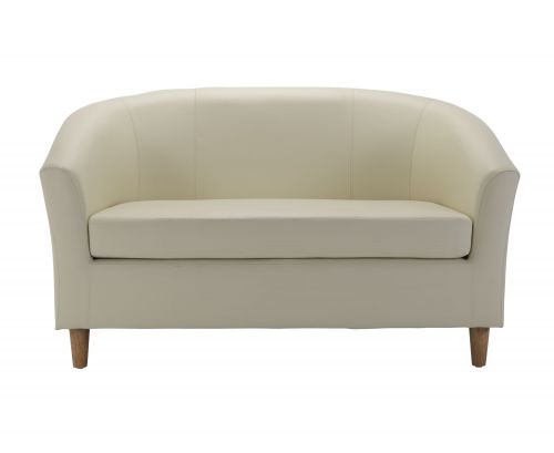 Tub Sofa With Wooden Feet Cream