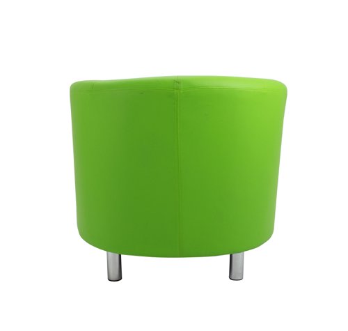 Tub Armchair with Metal Feet Lime PU