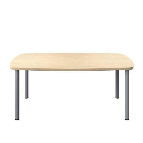 The One Fraction Plus Boardroom table is a stylish contemporary table with a hard-wearing MFC top, available in a range of finishes, and featuring silver legs. Assembly is extremely simple, making this a practical choice for any office environment.