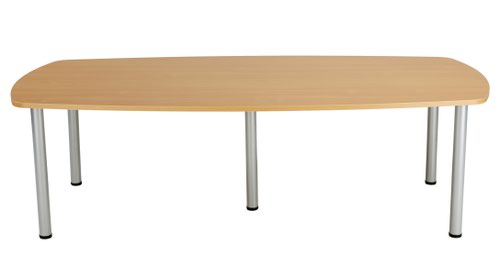 The One Fraction Plus Boardroom table is a stylish contemporary table with a hard-wearing MFC top, available in a range of finishes, and featuring silver legs. Assembly is extremely simple, making this a practical choice for any office environment.