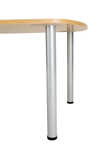 The One Fraction Plus Boardroom table is a stylish contemporary table with a hard-wearing MFC top, available in a range of finishes, and featuring silver legs. Assembly is extremely simple, making this a practical choice for any office environment.