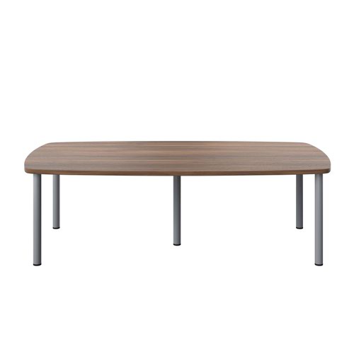 The One Fraction Plus Boardroom table is a stylish contemporary table with a hard-wearing MFC top, available in a range of finishes, and featuring silver legs. Assembly is extremely simple, making this a practical choice for any office environment.