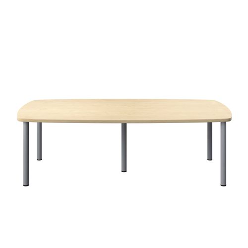 The One Fraction Plus Boardroom table is a stylish contemporary table with a hard-wearing MFC top, available in a range of finishes, and featuring silver legs. Assembly is extremely simple, making this a practical choice for any office environment.