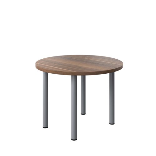 One Fraction Plus Circular Meeting Table (FSC) 1000mm Dark Walnut