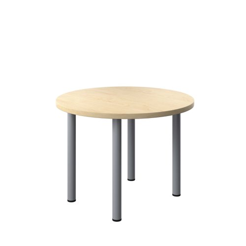 One Fraction Plus Circular Meeting Table (FSC) 1000mm Maple