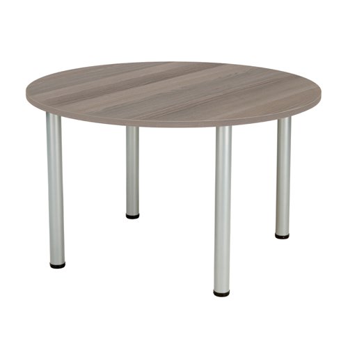 One Fraction Plus Circular Meeting Table (FSC) 1200mm Grey Oak