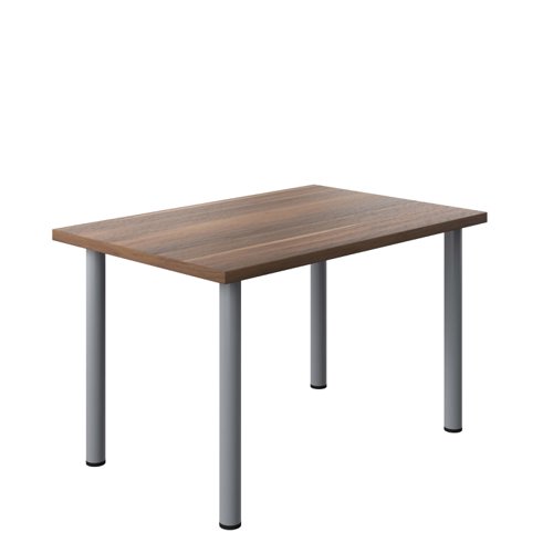 One Fraction Plus Rectangular Meeting Table (FSC) 1200X800 Dark Walnut/Silver