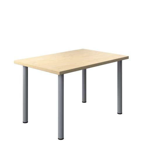 One Fraction Plus Rectangular Meeting Table (FSC) 1200X800 Maple/Silver