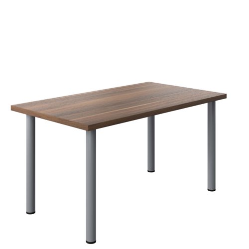 One Fraction Plus Rectangular Meeting Table (FSC) 1400X800 Dark Walnut/Silver