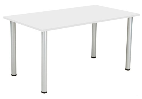 One Fraction Plus Rectangular Meeting Table (FSC) 1400X800 White/Silver