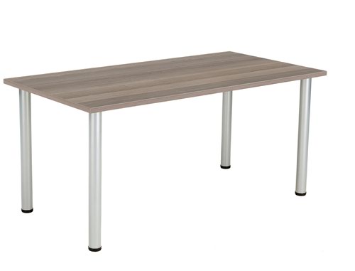 One Fraction Plus 1680 Rectangular Meeting Table Grey Oak