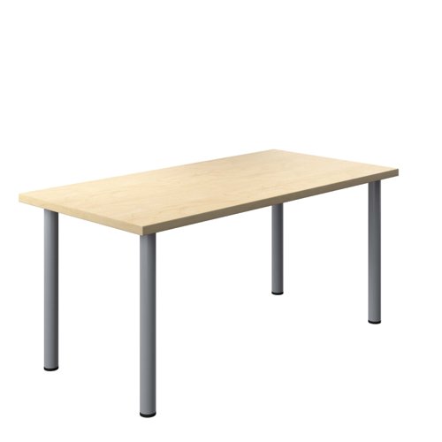 One Fraction Plus Rectangular Meeting Table (FSC) 1600X800 Maple/Silver