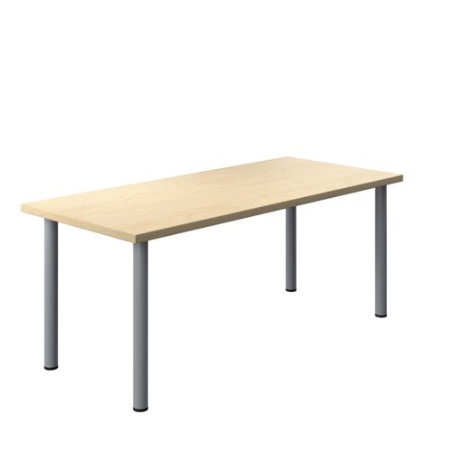 One Fraction Plus Rectangular Meeting Table (FSC) 1800X800 Maple/Silver