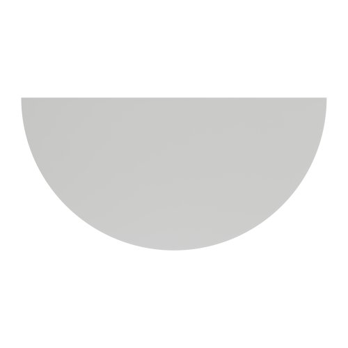 Semicircular Multipurpose Table 1600 X 800 White/Silver