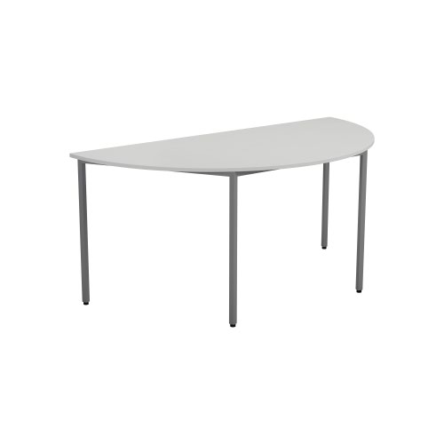 1600 X 800 Semi-Circular Multipurpose 18mm Table Desktop White